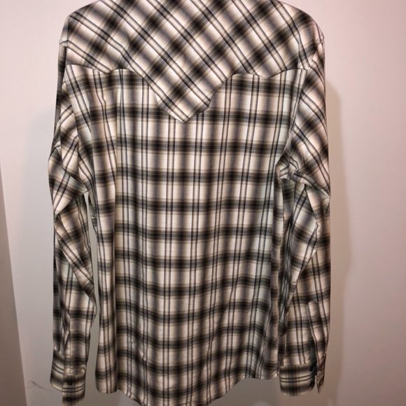 Mens Medium Wrangler Retro Western Dress Shirt - Picture 7 of 9